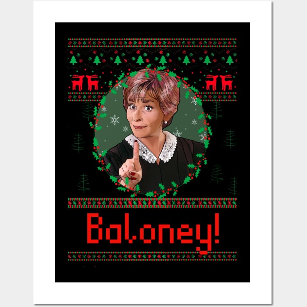 Judge Judy Ugly Christmas Sweater- Baloney Wall Art by Camp David